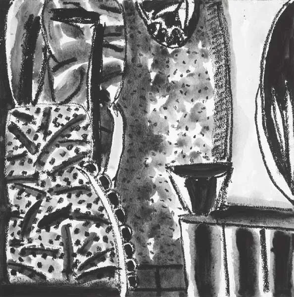 GARDEN by William Crozier, 1997, gouache on paper, offered Nov 2011