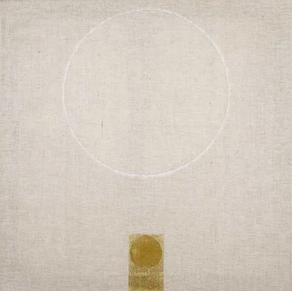 GOLD PAINTING 7/92 by Patrick Scott, gold leaf and tempera on canvas, sold Nov 2011