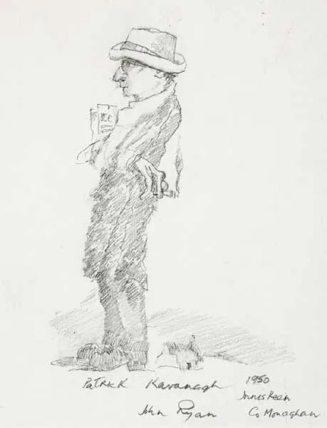 John Ryan, PATRICK KAVANAGH, 1950, pencil