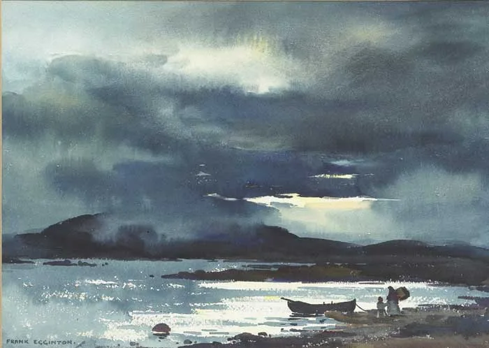 LATE EVENING, CONNEMARA by Frank Egginton, watercolour, sold Nov 2011