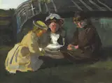 Walter Osborne, THREE GIRLS WINDING WOOL