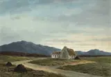 Douglas Alexander, BOGROAD WITH COTTAGES and RIVER THROUGH A VALLEY (A PAIR)