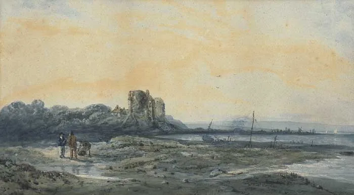John Laporte, BLACKROCK CASTLE, CORK, 1801, pencil and watercolour
