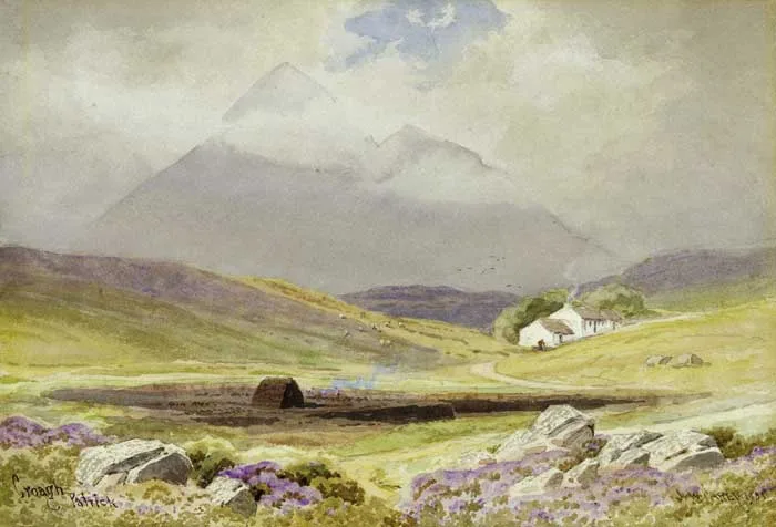 CROAGH PATRICK, COUNTY MAYO by Joseph William Carey, 1931, watercolour over pencil, sold Nov 2011