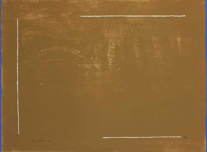 BROWN FIELD DEFINED by William Scott, 1972, screenprint (no. 56 from an edition of 72), offered Nov 2011