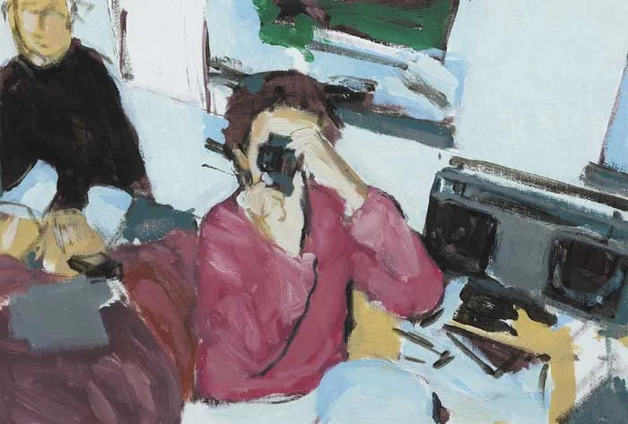 PHOTOGRAPHER by Peter Fitzgerald, oil on canvas, offered Nov 2011