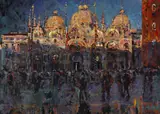 Arthur K. Maderson, EVENING, SAN MARCO (SAINT MARK'S SQUARE) VENICE