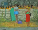 Patrick Leonard, BUS STOP, MAIN ROAD TO CORFU FROM KOWTOKALI, CORFU
