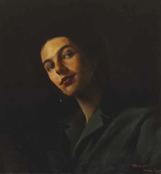 HONOR by Thomas Ryan, 1973, oil on canvas, sold Nov 2011