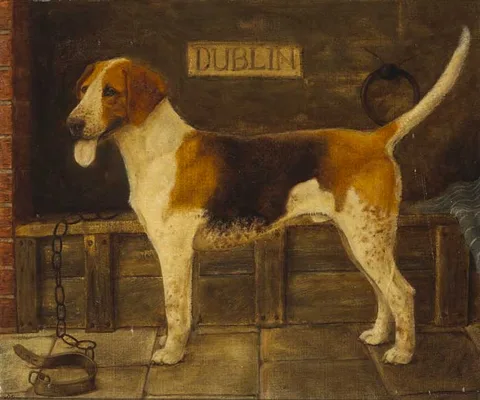 Desmond Snee, DUBLIN HOUND, oil on board