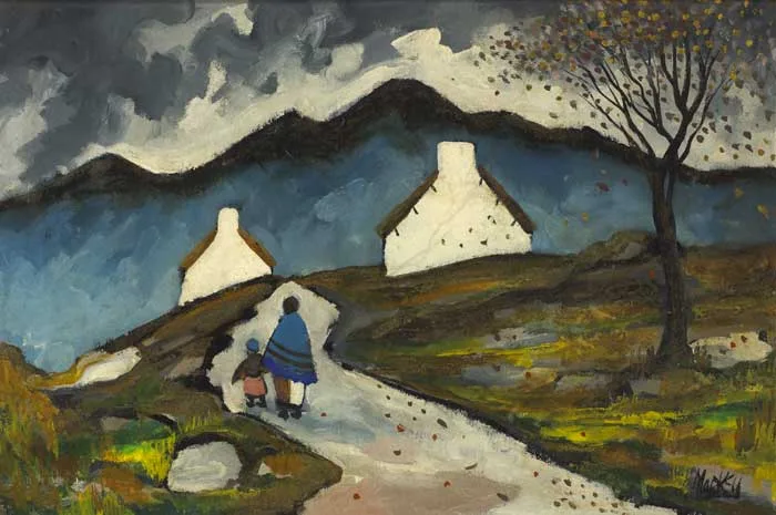 LONG WALK HOME by Markey Robinson, oil on board, sold Nov 2011