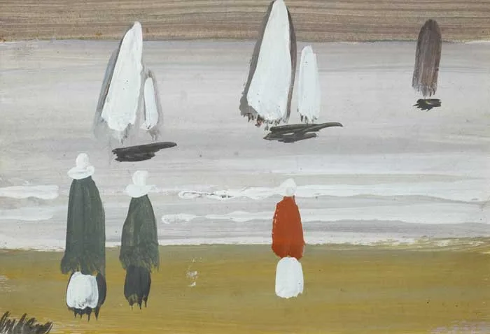 CHAPEAUX BLANCHE by Markey Robinson, gouache on card, sold Nov 2011