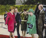 Michael Hanrahan, PRESIDENT MCALEESE GREETS THE QUEEN AT ARAS AN UACHTARAIN