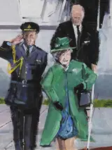 Michael Hanrahan, THE QUEEN AND THE DUKE OF EDINBURGH ARRIVING ON IRISH SOIL