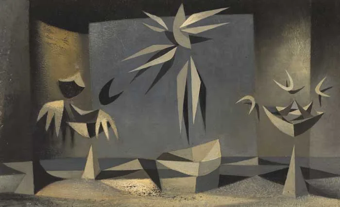 THE THIRD DAY by Nevill Johnson, c.1950, oil on board, offered Oct 2011