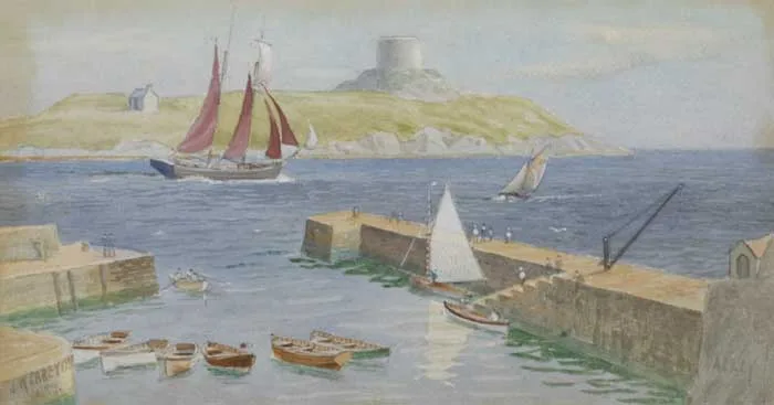 DALKEY by Joseph William Carey, 1927, watercolour over pencil heightened with white, sold Oct 2011