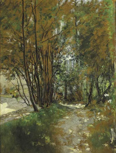 William John Hennessy, GARDEN PATH, oil on board