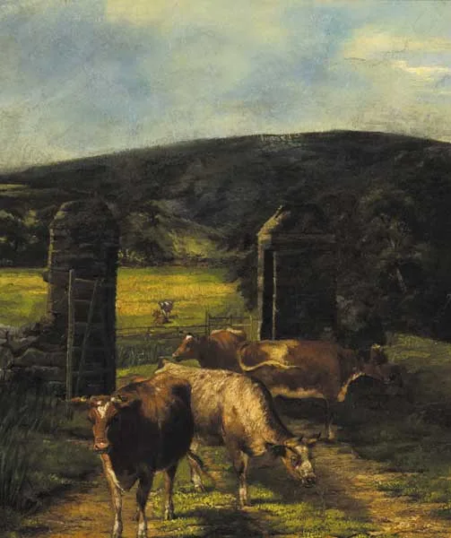 FEEDING TIME by Walter Osborne, 1877, oil on canvas, sold Oct 2011