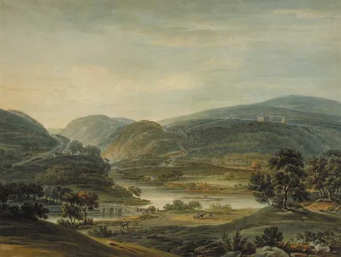 Thomas Sautelle Roberts, THE MEETING OF THE WATERS COUNTY WICKLOW, 1802, watercolour