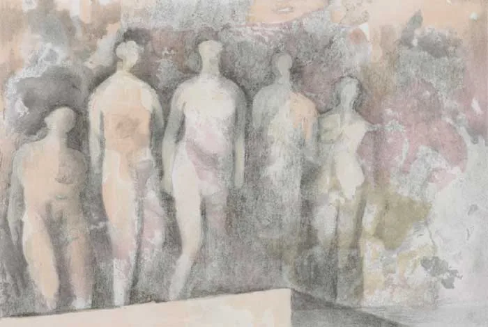 STANDING NUDES by Henry Moore, 1984, lithograph on Rives paper (no. 19 from edition of 50), sold Oct 2011