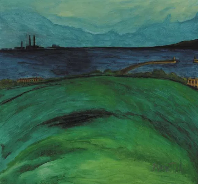 DUBLIN BAY by Graham Knuttel, oil on canvas, sold Oct 2011