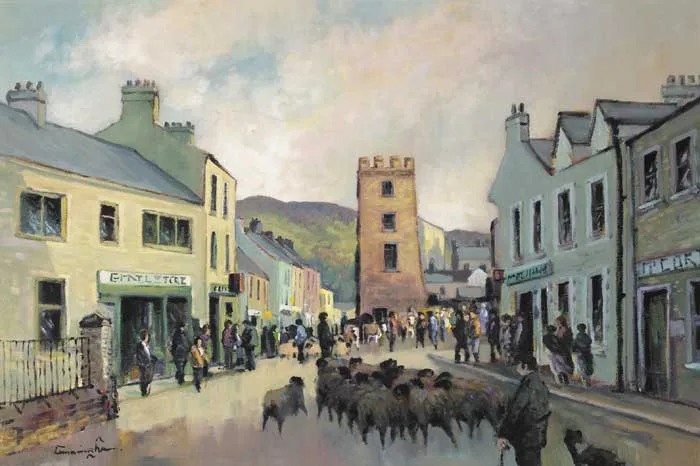William Cunningham, FAIR DAY, CUSHENDALL, oil on canvas