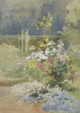 Mary Georgina Barton, FLOWER GARDEN and FOUNTAIN IN TRAFALGAR SQUARE, LONDON (A PAIR)