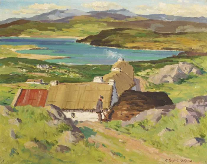 MULROY BAY, COUNTY DONEGAL by Robert Taylor Carson, oil on canvas, sold Oct 2011