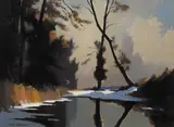 John Skelton, WINTER REFLECTIONS, THE POND, MARLEY PARK