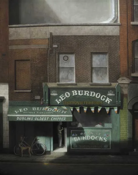 LEO BURDOCK'S by Stuart Morle, 2011, oil on copper on board, offered Oct 2011