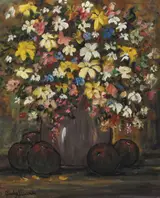 Gladys Maccabe, VASE OF FLOWERS IN FULL BLOOM