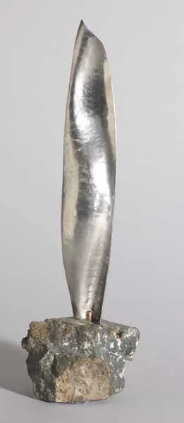 Pádraig Ó Mathúna 1925-2019, ABSTRACT and SLIABH NA MBAN FIONN, COUNTY TIPPERARY, 1977, silver on granite base; (1); oil on board; (1)