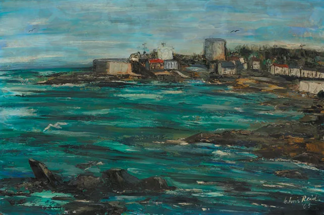 SANDYCOVE by Chris Reid, 1965, oil on board (unframed), sold May 2011