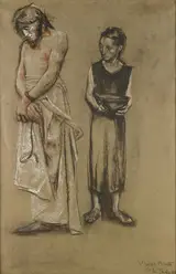 Seán Keating, STUDY FOR STATION OF THE CROSS [CHRIST BEFORE PILATE, NO. 1] ST. JOHN'S CHURCH, TRALEE