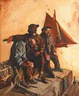Seán Keating, ILLUSTRATION FOR THE PLAYBOY OF THE WESTERN WORLD - HAIRY GALLANT FELLOWS