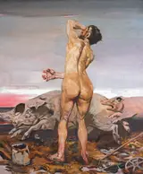 Seán Keating, ILLUSTRATION FOR THE PLAYBOY OF THE WESTERN WORLD, ACT 1, "RISING UP IN THE RED DAWN..."