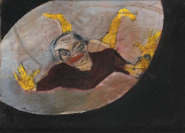ACROBAT FIGURE by Anne Yeats, oil on canvas, sold May 2011
