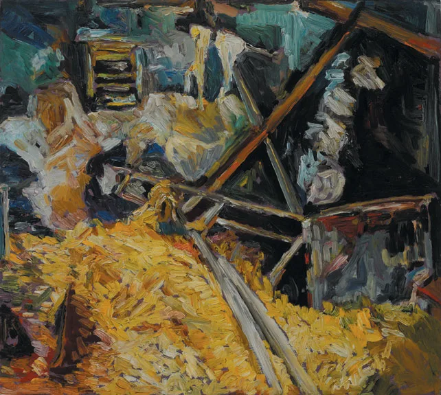 BARN KELLS BAY, COUNTY KERRY by Dick Joynt, oil on board, sold May 2011