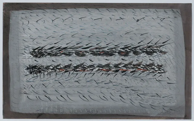 SEA MUSIC I by Tony O'Malley, 1967, gouache, sold May 2011