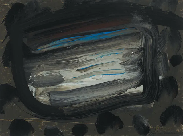 WINTER POOL by Seán McSweeney, 2005, oil with gouache on card, sold May 2011