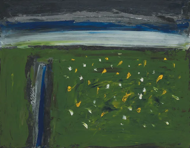 THE BOG FIELD by Seán McSweeney, oil on board, sold May 2011