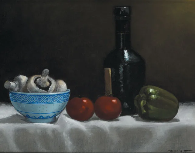 STILL LIFE by Padraig Lynch, 1996, oil on board, sold May 2011