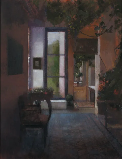 CEDARIA'S CONSERVATORY by Rose Stapleton, oil on canvasboard, sold May 2011