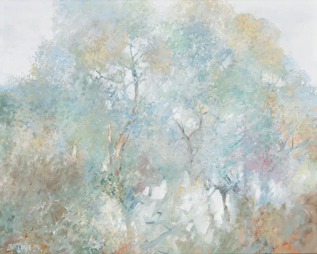 TREES IN A LANDSCAPE by Leo Toye, 2004, oil on canvas, sold May 2011