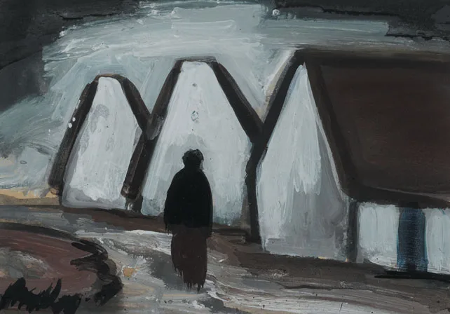 TAKING A STROLL by Markey Robinson, oil on board, sold May 2011