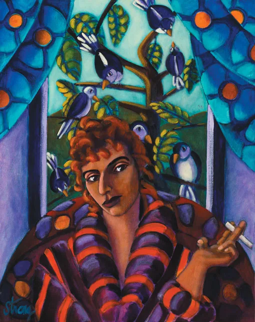SELF-PORTRAIT by Rachael Strong, oil on canvas, offered May 2011