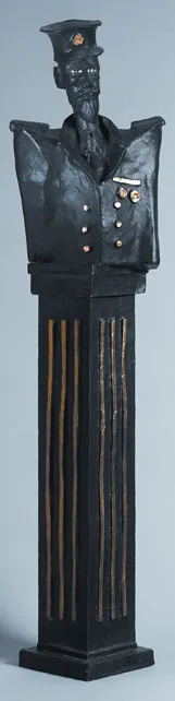 THE GENERAL by Graham Knuttel, papier-mache, gold paint and wood, offered May 2011