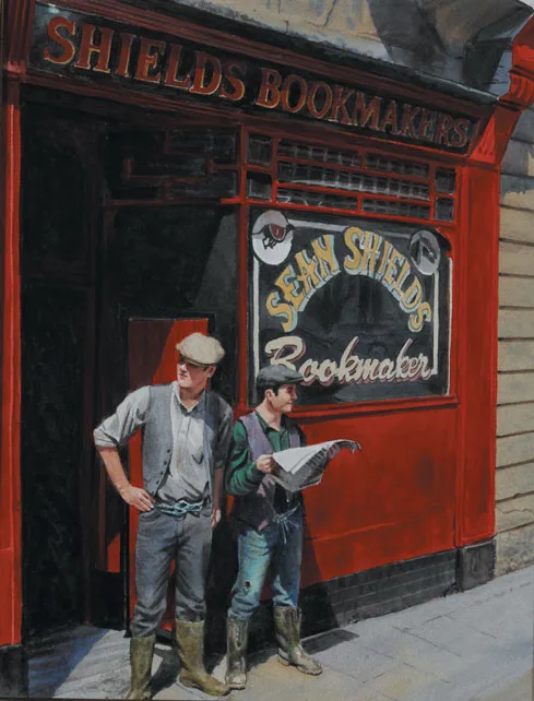 WAYWARD PUNTERS by John A. Blakey, 2009, watercolour, sold May 2011