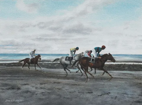 John A. Blakey, LAYTOWN RACES, 2009, watercolour