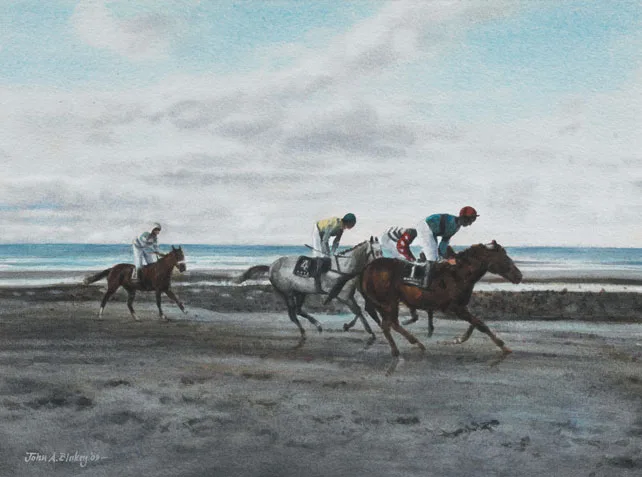 LAYTOWN RACES by John A. Blakey, 2009, watercolour, sold May 2011